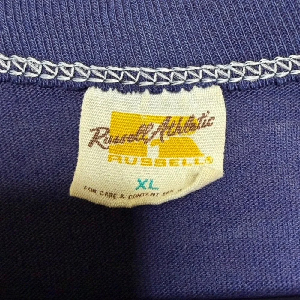 Russell Athletic T-Shirt Mens XL Navy Blue Vintage 70s Single Stitch PBPA